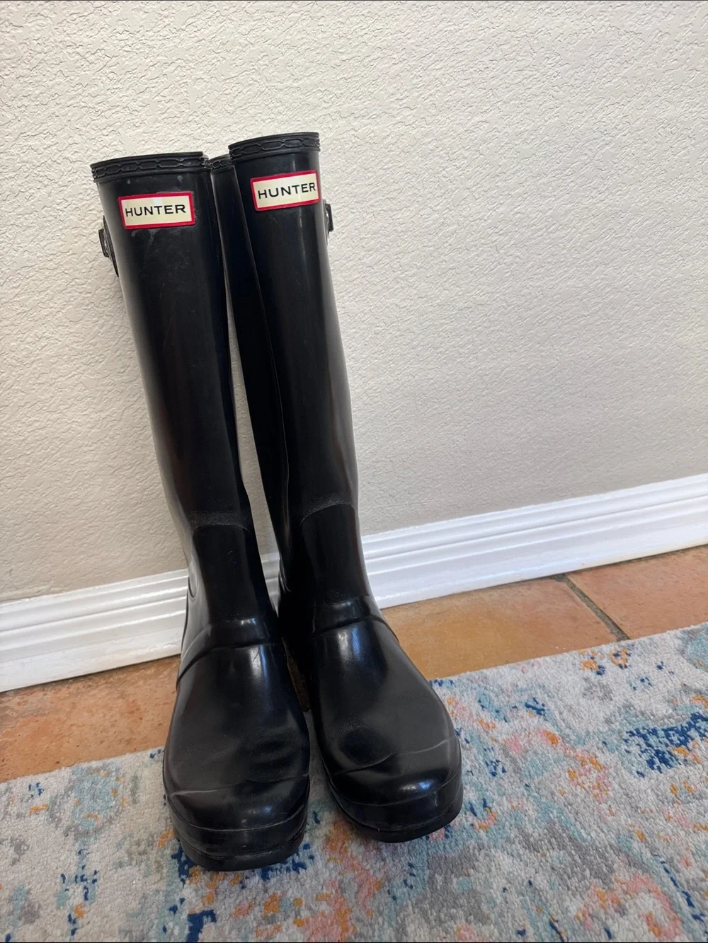 Hunter Black Womens knee high Waterproof Rain & Snow Boots